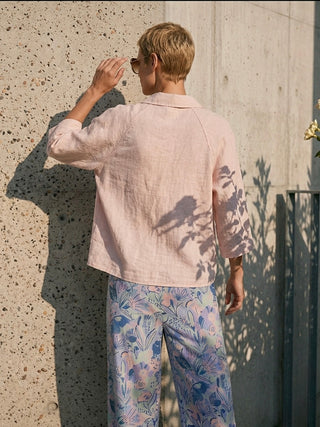 The Lucia Over-shirt- Petal Pink