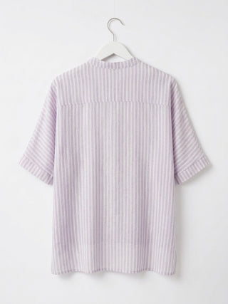 THE STRIPED RESORT SHIRT- MAUVE