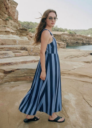 The Marina Stripe Pinafore Dress
