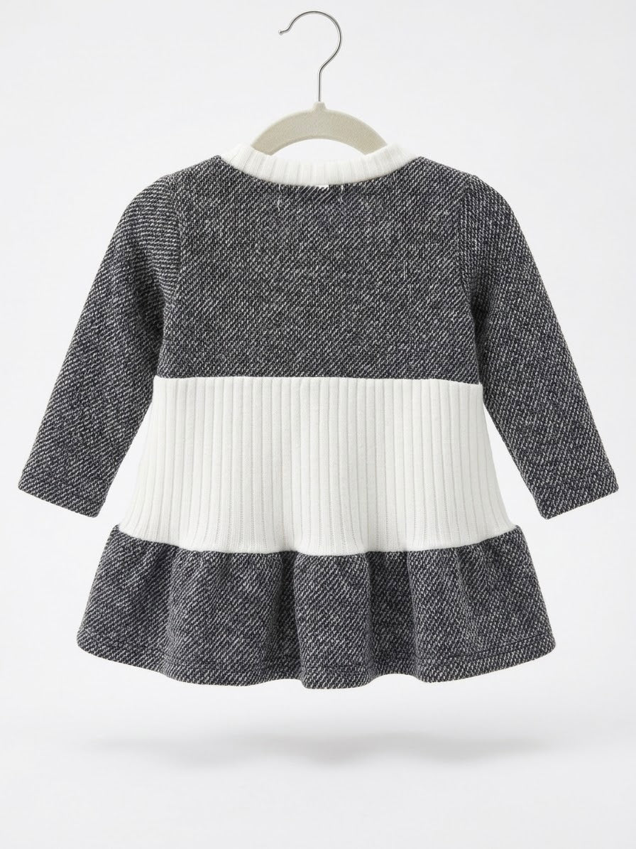 Little Parisian Tweed & Rib Dress