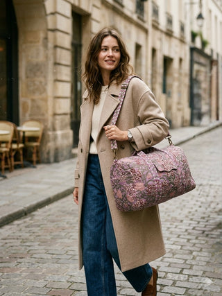 The Purple Bloom Quilted Duffle