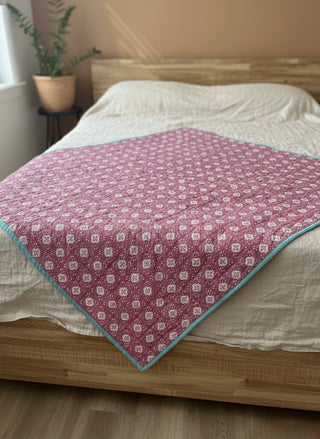 Bohemian Reversible Patchwork Quilt- Queen Size