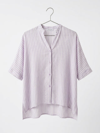 THE STRIPED RESORT SHIRT- MAUVE