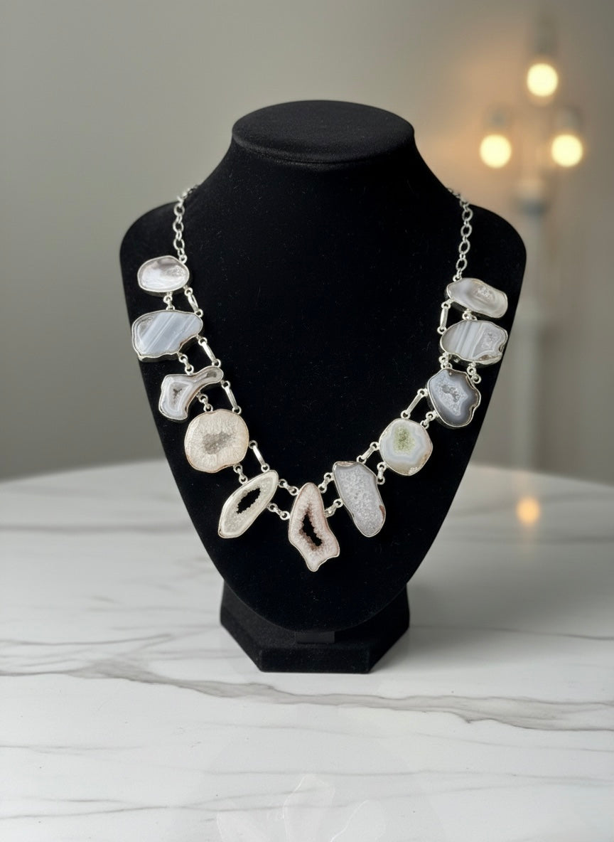 The Celestial Geode Statement Necklace