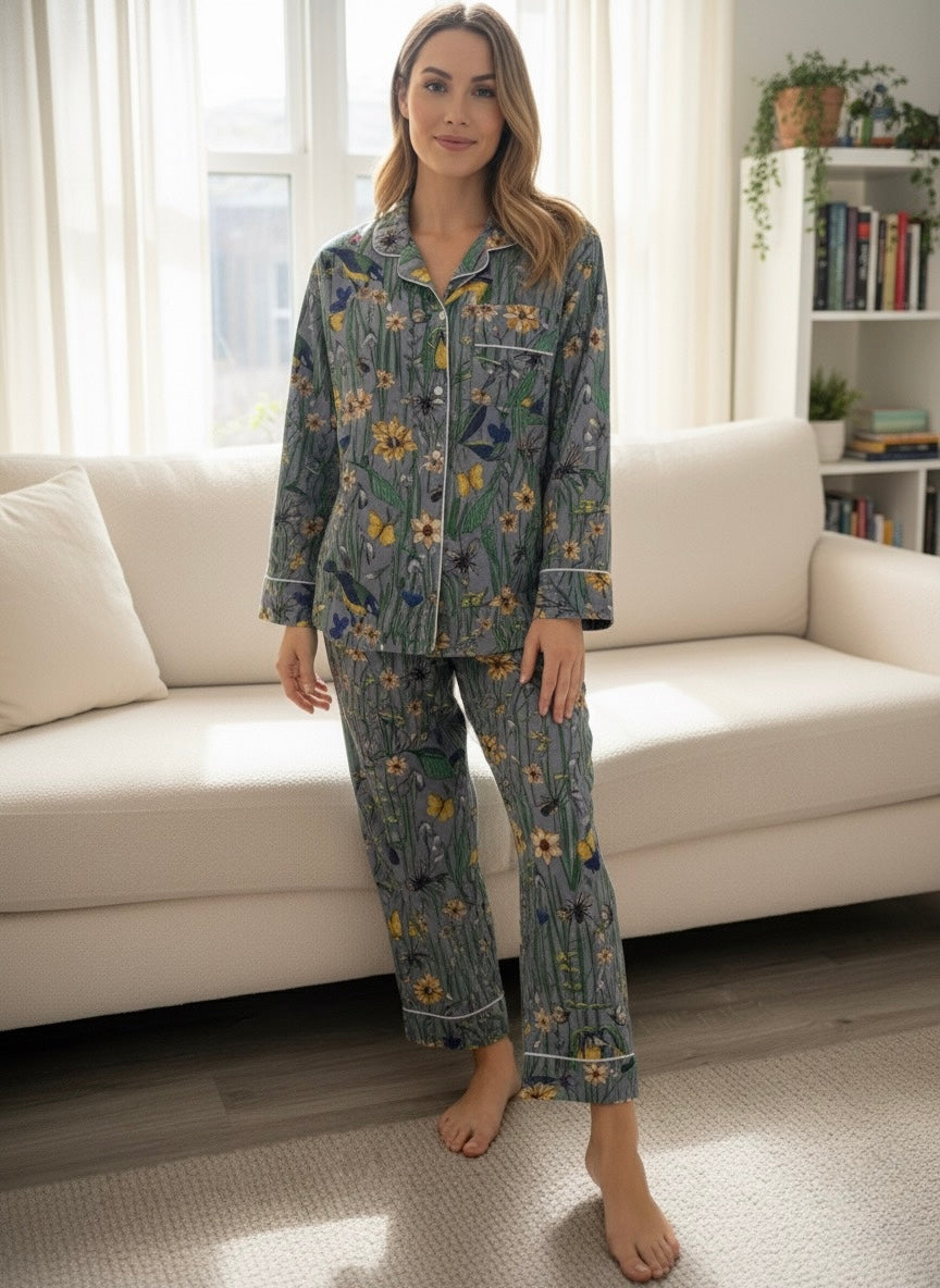The Enchanted Garden Cotton Pajama Set