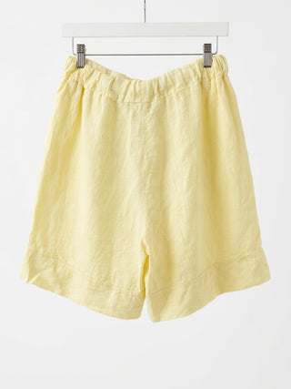 Linen Breezes Lounge Shorts- Lemon