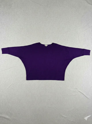 The Essential  Italian Batwing Sweater- Royal Purple