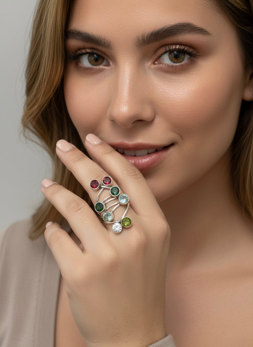 The Aurora Helix Statement Ring