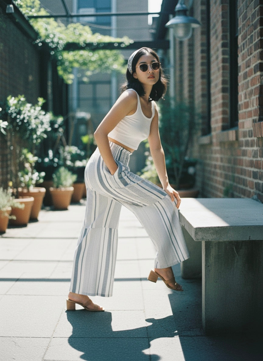 The Seaside Smocked Cotton Pants