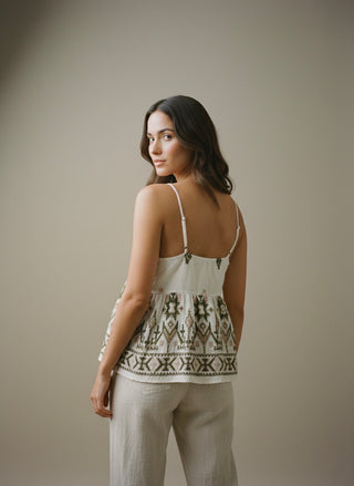 Boho-Chic Embroidered Cami