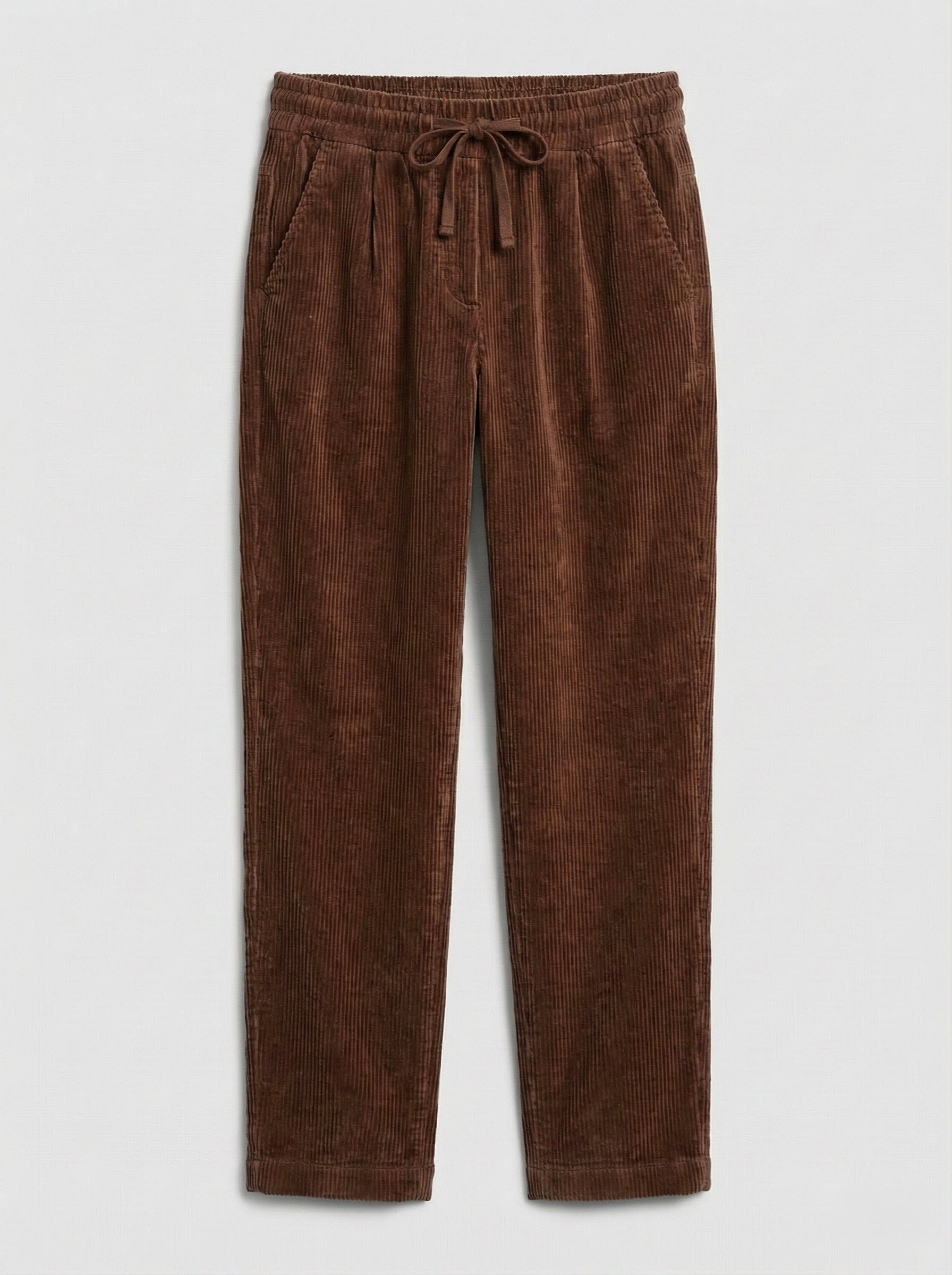 The Verona Velvet-Cord Jogger- Chocolate Brown