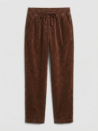 The Verona Velvet-Cord Jogger- Chocolate Brown