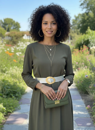The Florentine Cinch Belt- Sparkling Silver