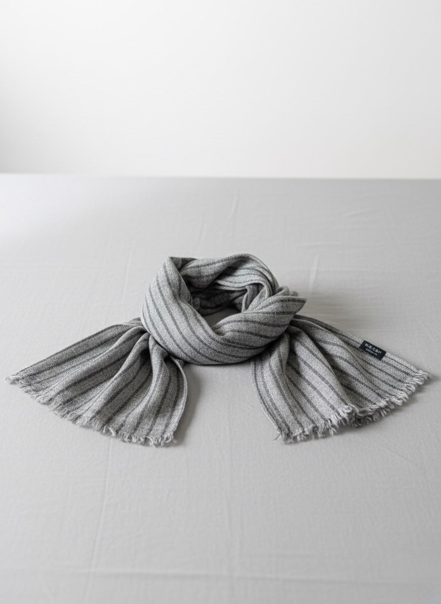 Cashmere Blend Pinstripe Scarf