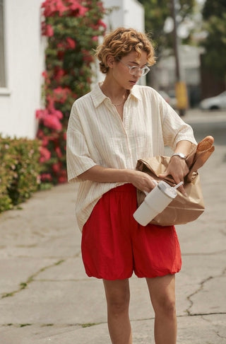 The Breezy Cotton Oversized Shirt- Cream