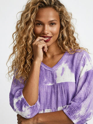 The Coastal Tiered Tunic- 
Amethyst