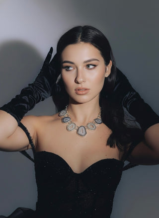 The Celestial Geode Statement Necklace
