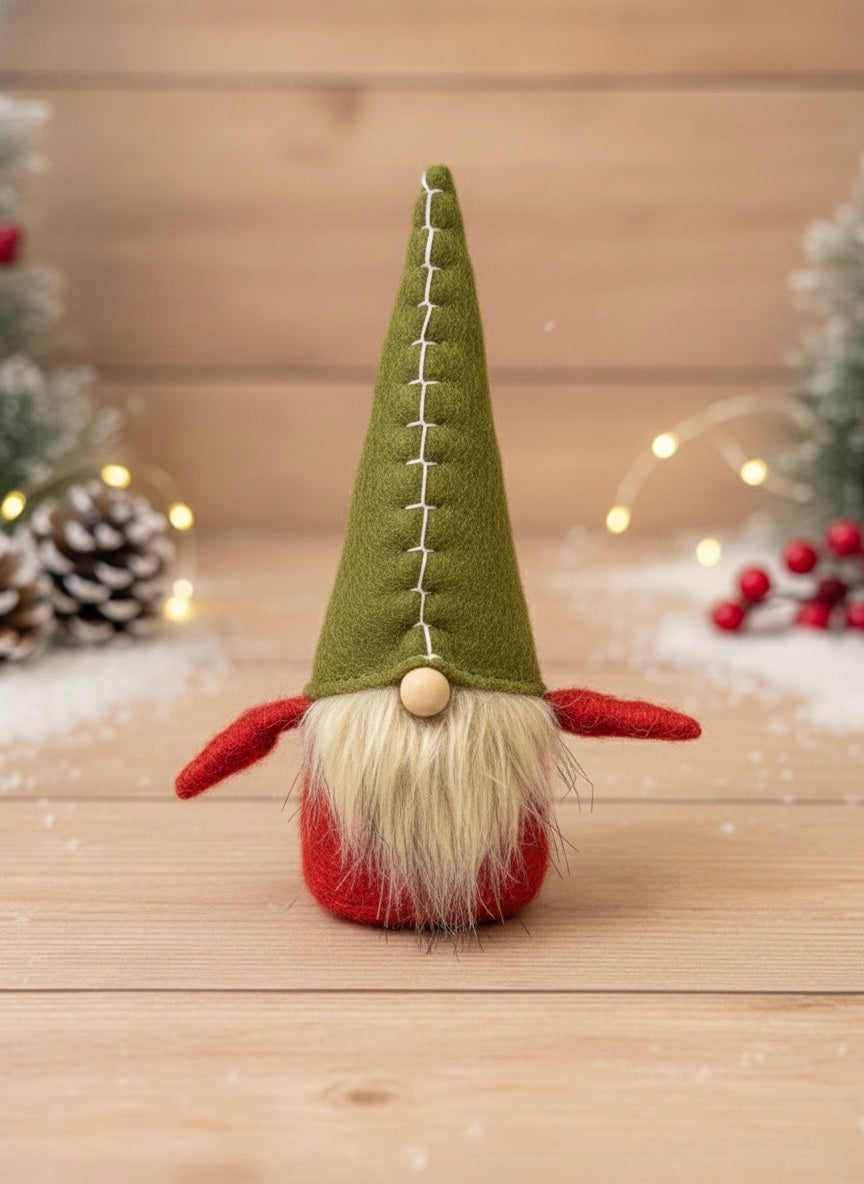 Nordic Felt Forest Gnome Ornament