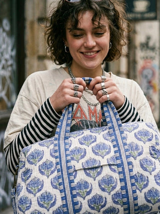 Beach bound Quilted Cotton Duffle Bag