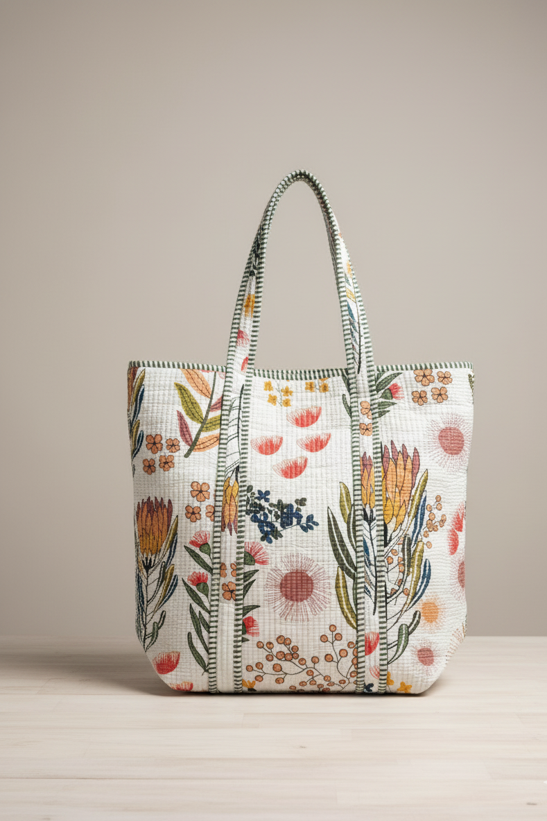 The Wildflower Quilted Tote