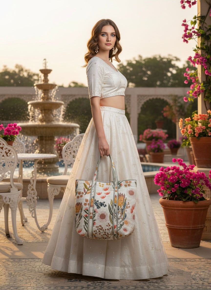 The Wildflower Quilted Tote