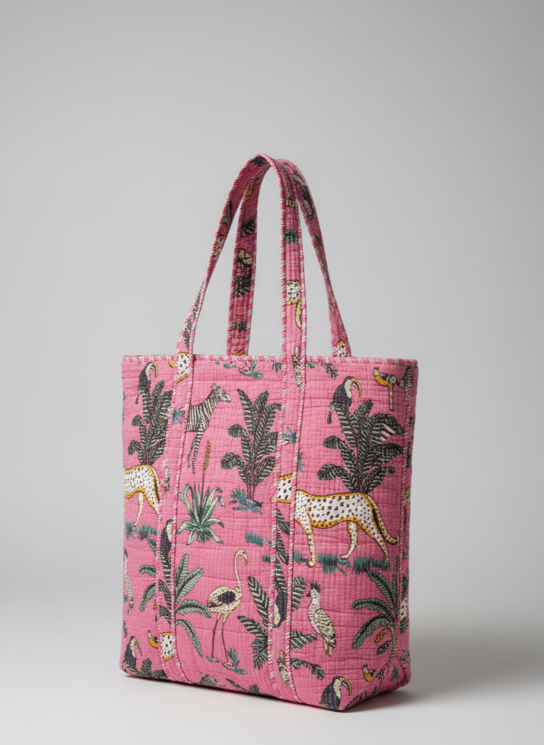 The Wild Safari Tote with Zipper
