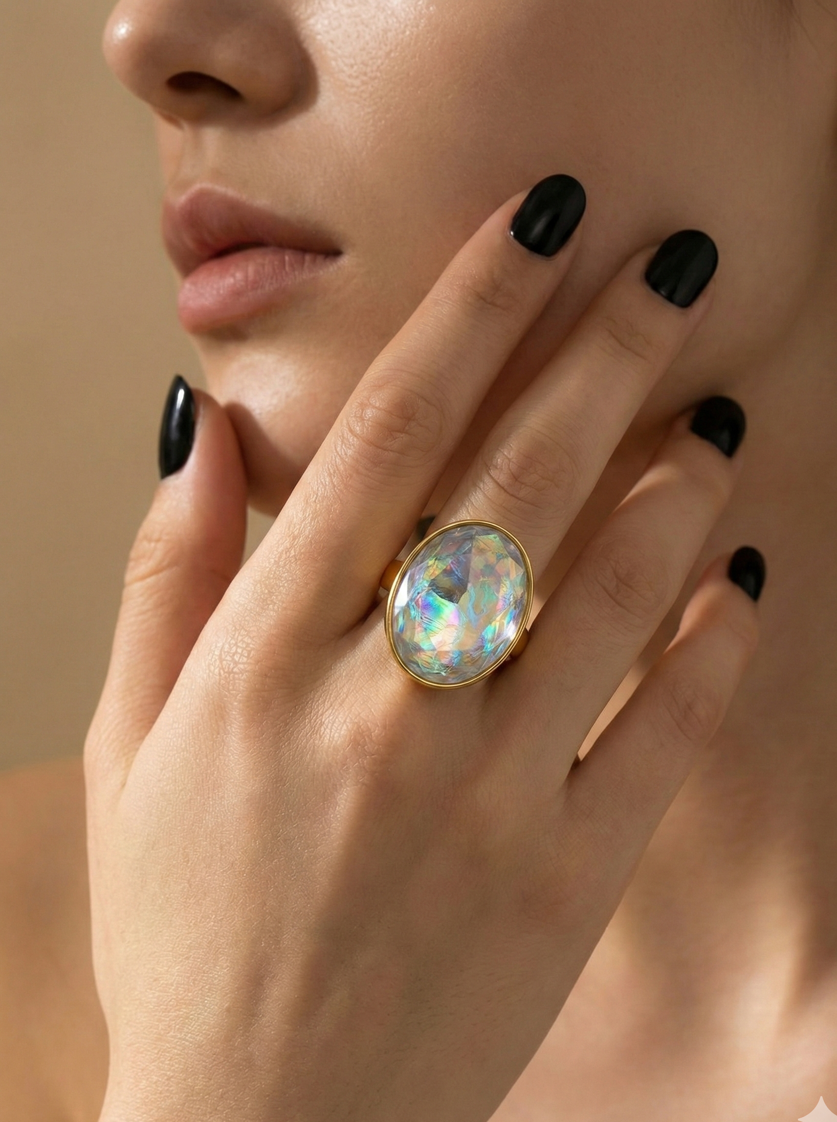 The Opaline Prism Ring
