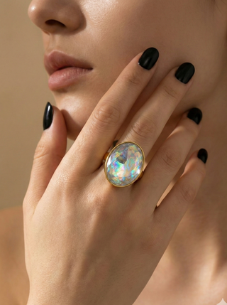 The Opaline Prism Ring
