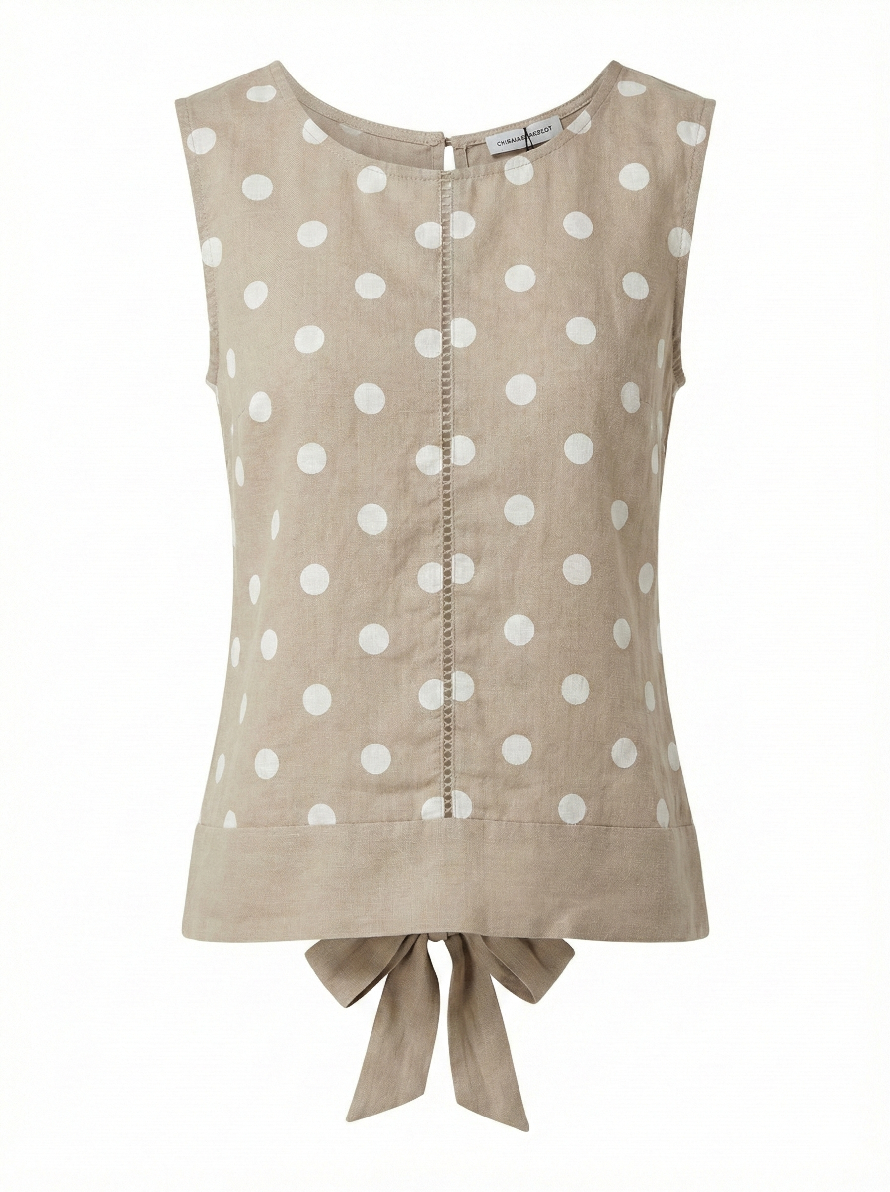 The Sand Dollar Linen Tie-Back Top