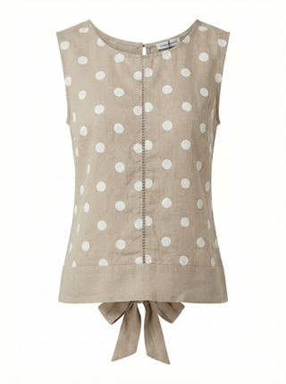 The Sand Dollar Linen Tie-Back Top