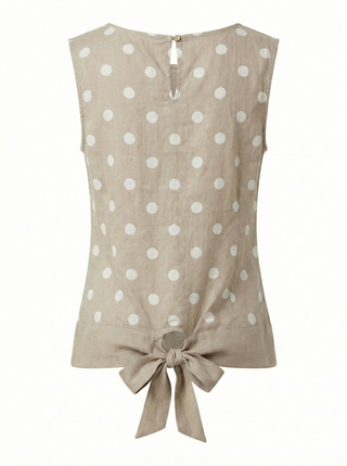 The Sand Dollar Linen Tie-Back Top