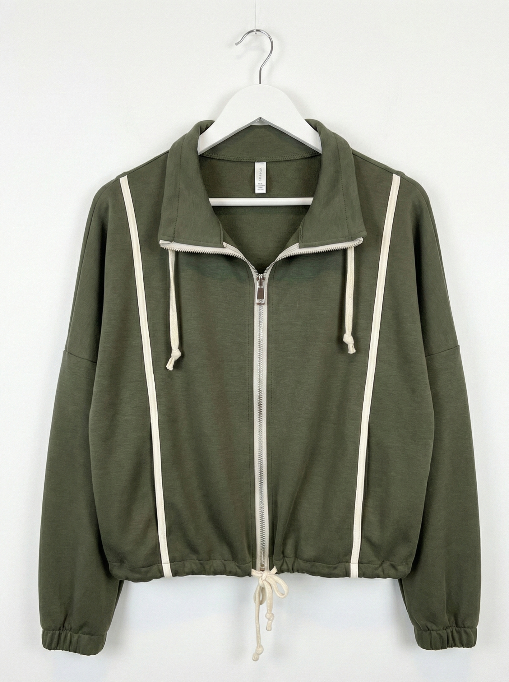 The Milano Contrast-Stripe Lounge Set- Sage Green