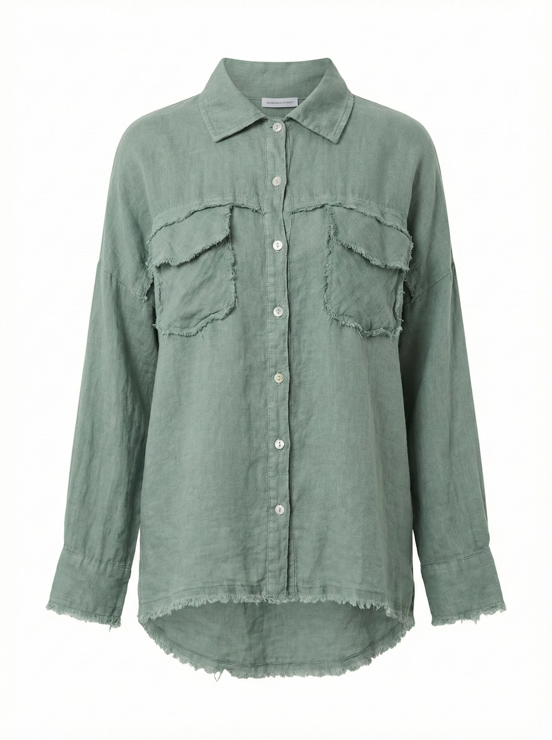 The Sage Fray Linen Shirt