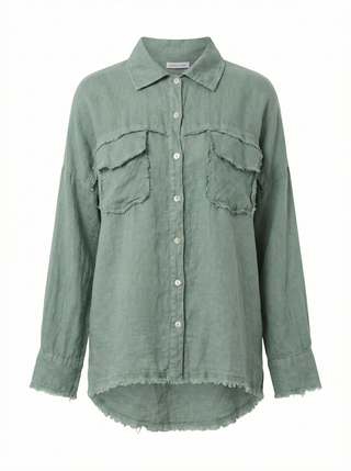 The Sage Fray Linen Shirt