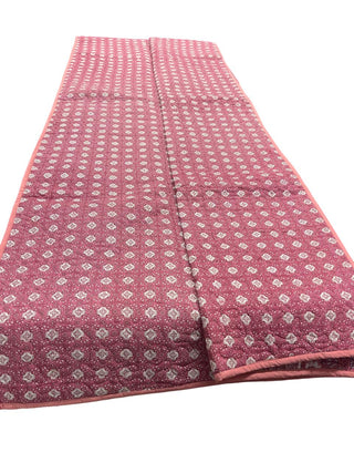 Charming Floral & Geometric Cotton Reversible Twin Quilt.