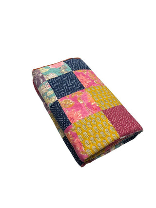 Ruby Bloom Reversible Cotton Queen-size Quilts.