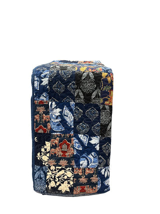 Deep Blue Delight: Handcrafted Reversible Cotton Quilt – Twin Size