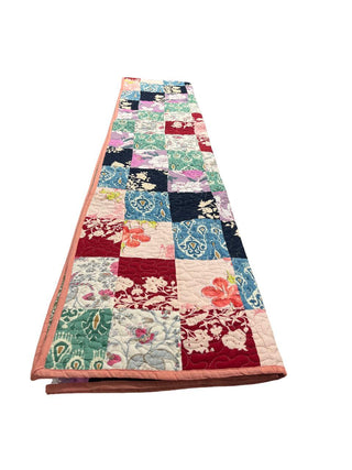 Pastel Garden Charm Reversible Twin Cotton Quilt.