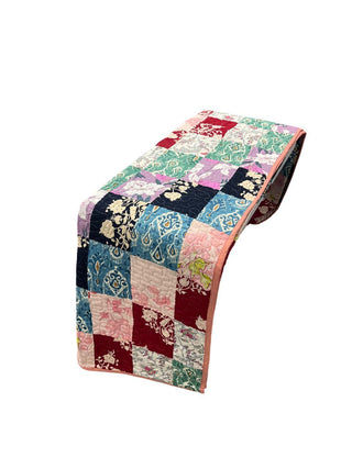 Pastel Garden Charm Reversible Twin Cotton Quilt.