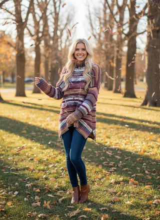 The Cozy Cabin Sweater- Wine
