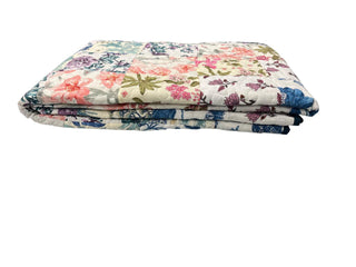 Whispers of Aqua: Reversible Twin Cotton Quilt