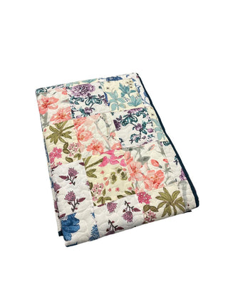 Whispers of Aqua: Reversible Twin Cotton Quilt