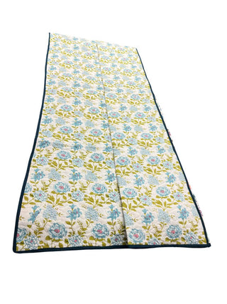 Whispers of Aqua: Reversible Twin Cotton Quilt