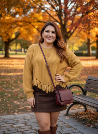 Golden Hour Fringe Sweater