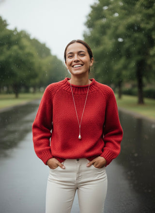 The Heritage Sweater- Brick Red