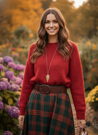 The Heritage Sweater- Brick Red
