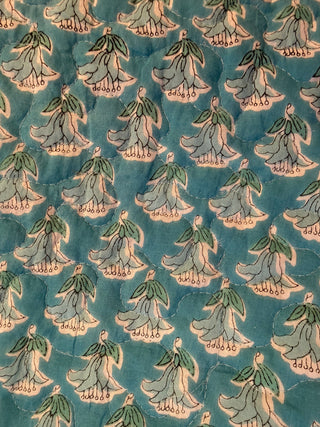 Heritage Botanical Twin Size Reversible Patchwork Quilt