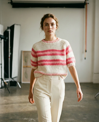 The Sunday Stroll Knit Sweater- Pink
