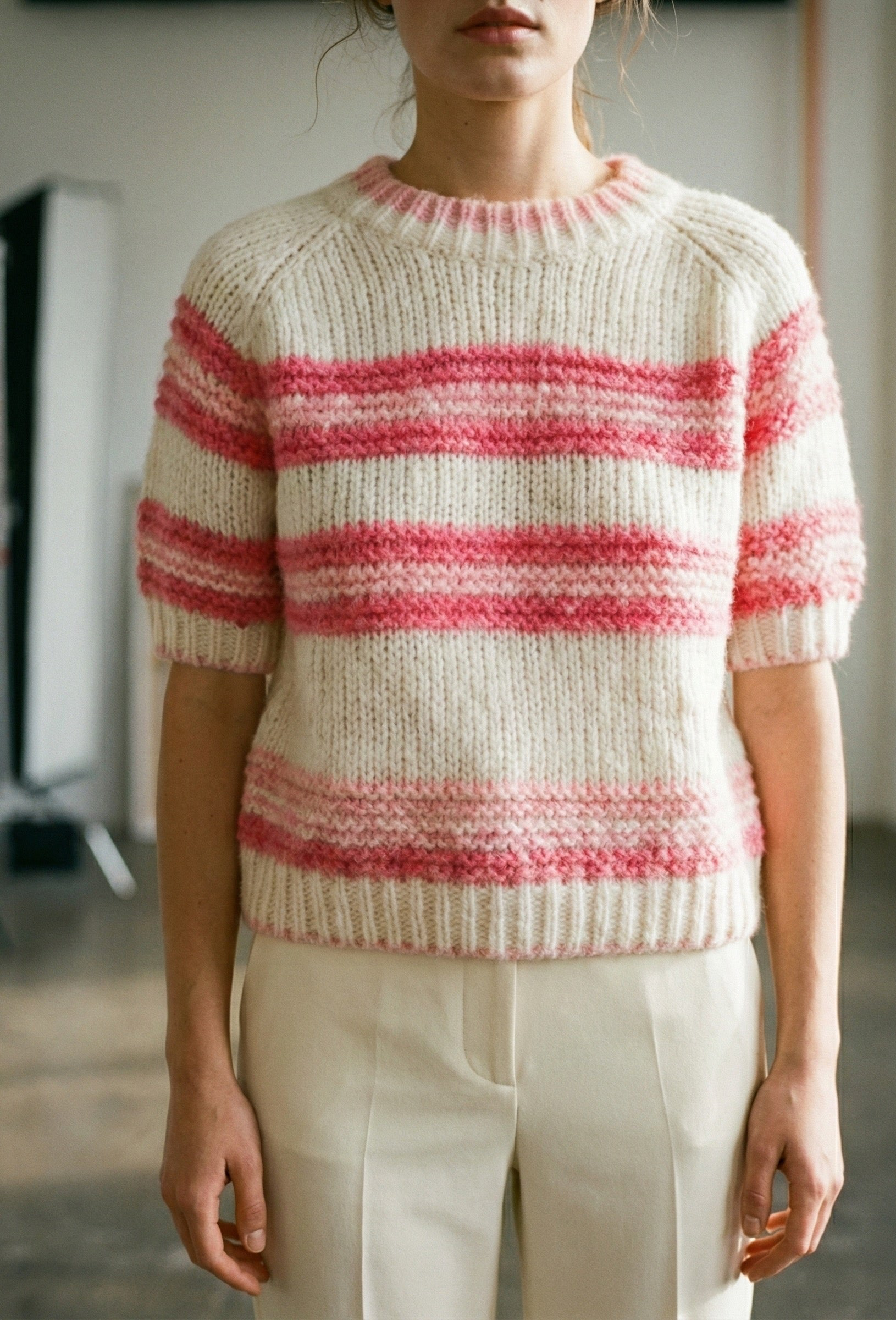 The Sunday Stroll Knit Sweater- Pink