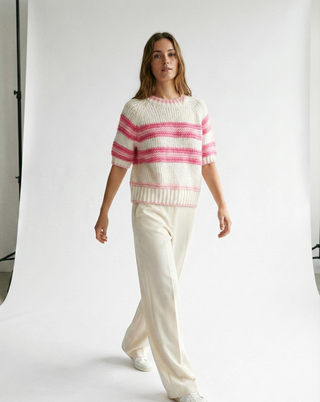 The Sunday Stroll Knit Sweater- Pink